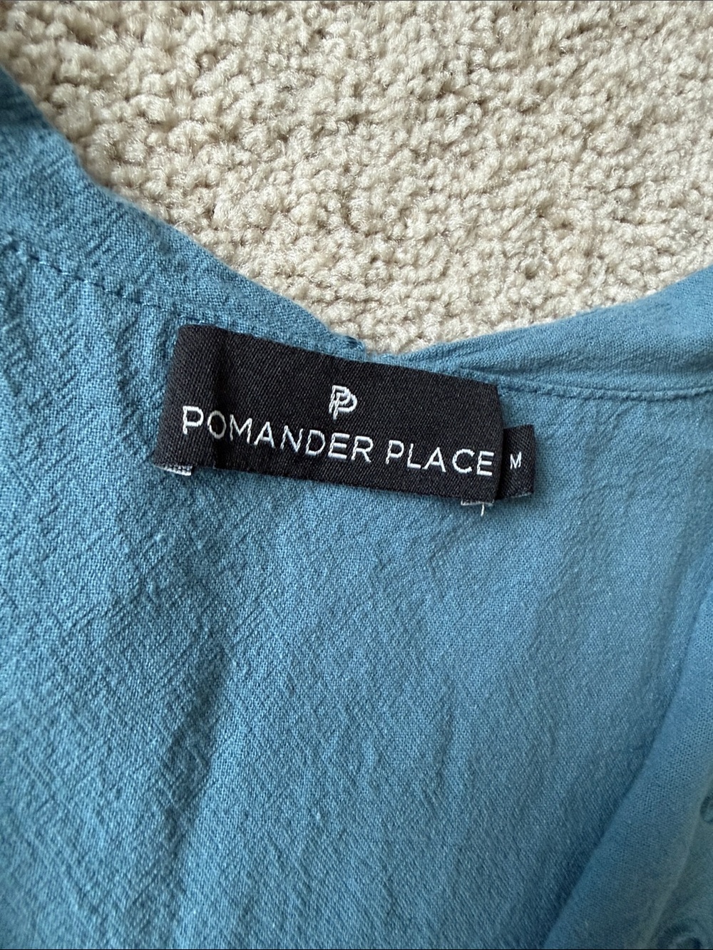 Tuckernuck Pomander Place French Blue Peter Pan Collar Eyelet Mini Dress - Picture 3 of 7